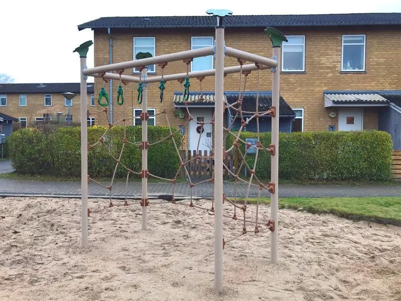 Mira climbing system on the playground for hanging and climbing Mira climbing system on the playground for hanging and climbing